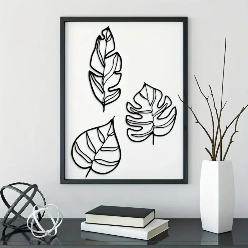 Botanical Leaves Metal Wall Hanging tag1