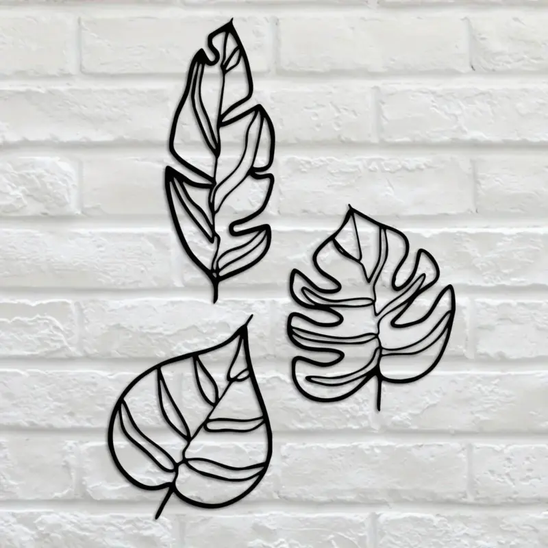 Botanical Leaves Metal Wall Hanging tag1