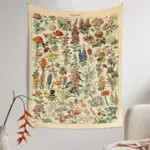 Botanical and Floral Tapestry Print Wall Hanging tag1