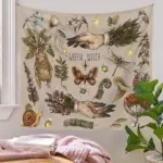 Botanical and Floral Tapestry Print Wall Hanging tag1