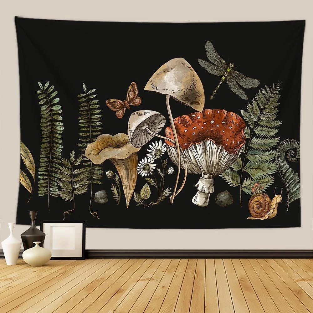 Botanical and Floral Tapestry Print Wall Hanging -  - #tag1#
