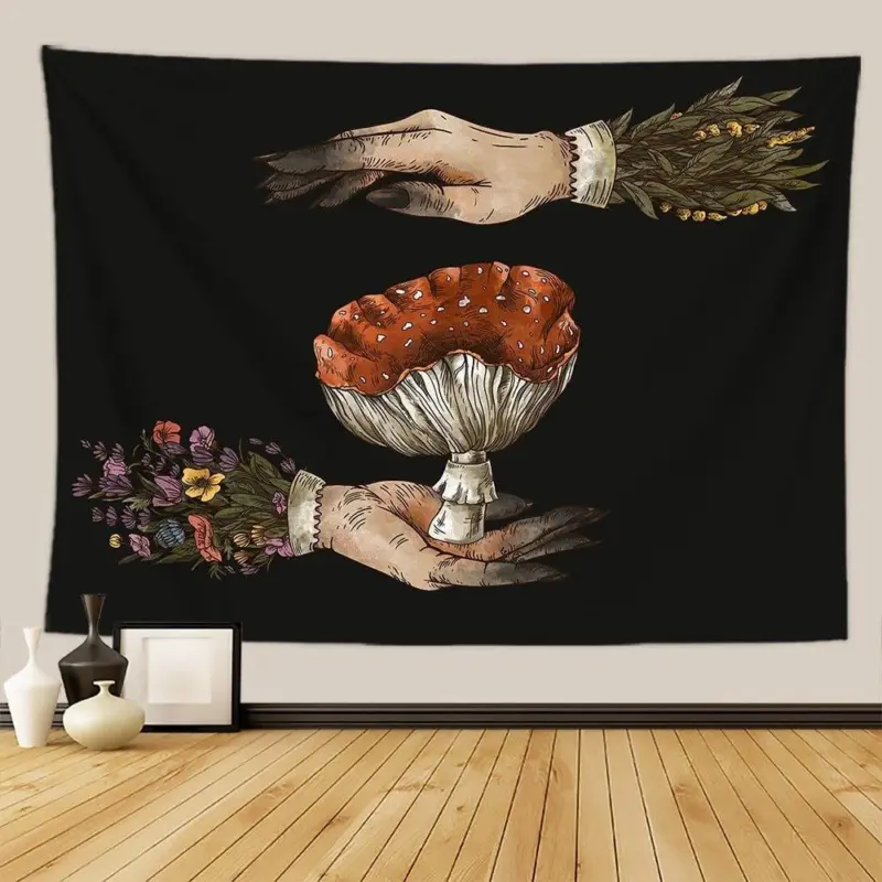 Botanical and Floral Tapestry Print Wall Hanging tag1