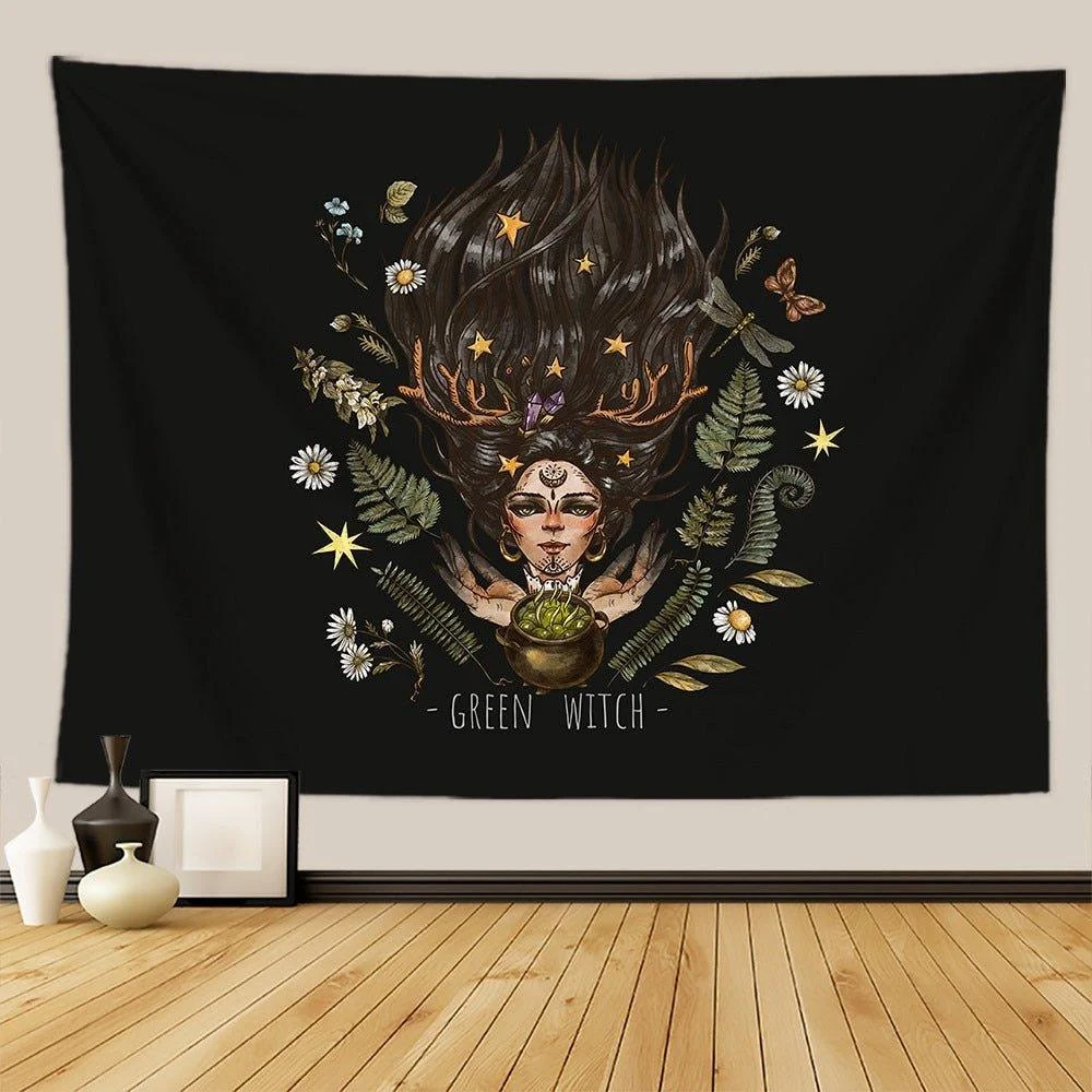 Botanical and Floral Tapestry Print Wall Hanging -  - #tag1#