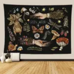 Botanical and Floral Tapestry Print Wall Hanging tag1
