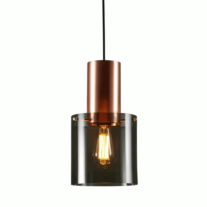 BottleLite Pendant Lamp Modern cylindrical LED pendant light made of durable glass tag1