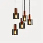 BottleLite Pendant Lamp Modern cylindrical LED pendant light made of durable glass tag1