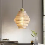 Bottle Shaped Brass Glass Pendant Lamp tag1