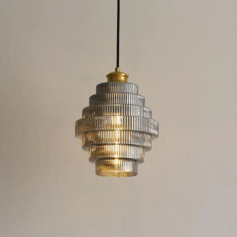 Bottle Shaped Brass Glass Pendant Lamp -  - #tag1#
