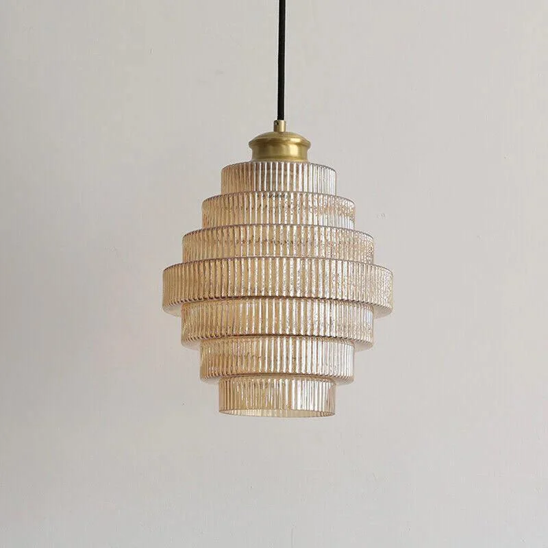 Bottle Shaped Brass Glass Pendant Lamp -  - #tag1#