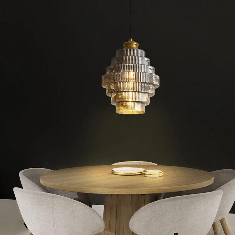 Bottle Shaped Brass Glass Pendant Lamp -  - #tag1#