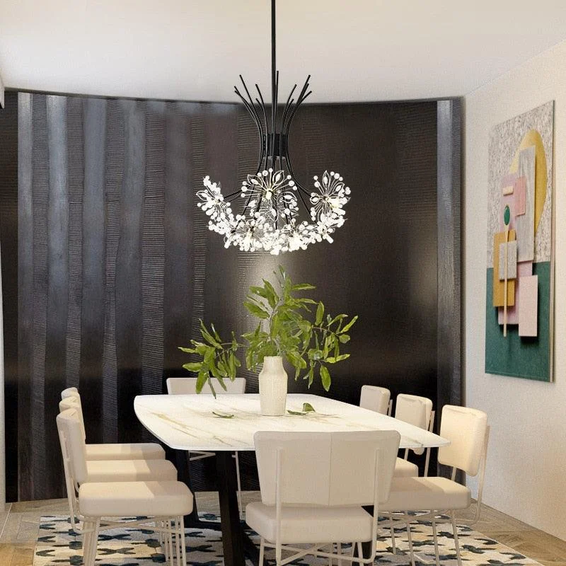 Bouquet Flower Chandelier Lighting Luxury Pendant Dining Room Decor -