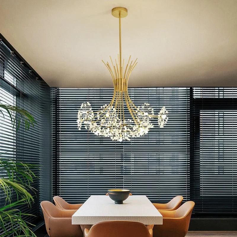 Bouquet Flower Chandelier Lighting Luxury Pendant Dining Room Decor -