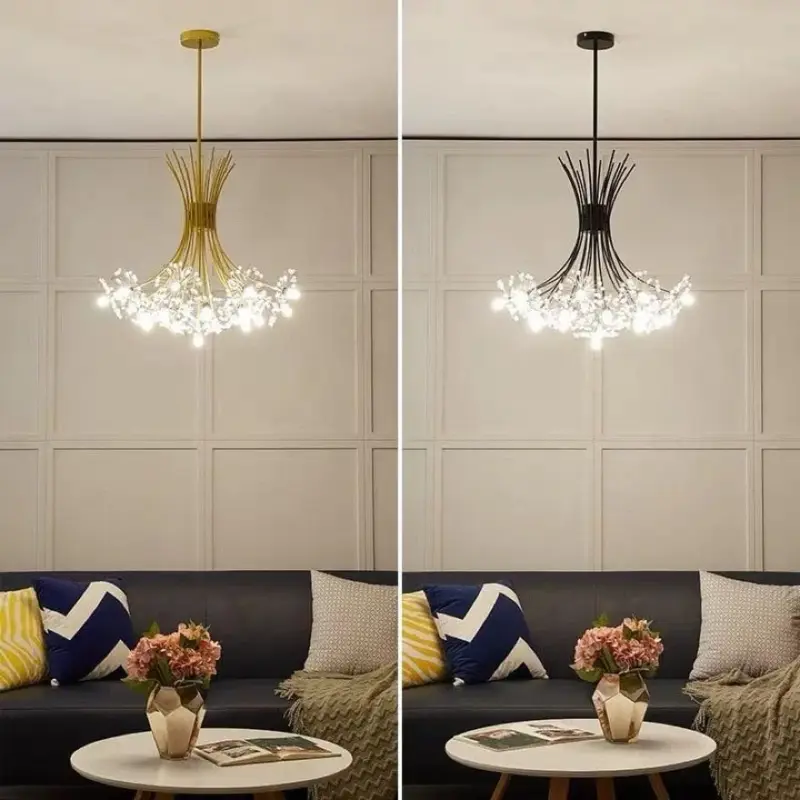 Bouquet Flower Chandelier Lighting Luxury Pendant Dining Room Decor