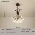 Bouquet Flower Chandelier Lighting Luxury Pendant Dining Room Decor