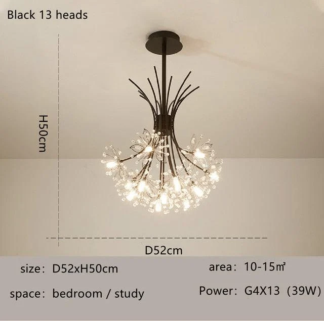 Bouquet Flower Chandelier Lighting Luxury Pendant Dining Room Decor -