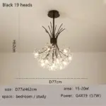 Bouquet Flower Chandelier Lighting Luxury Pendant Dining Room Decor