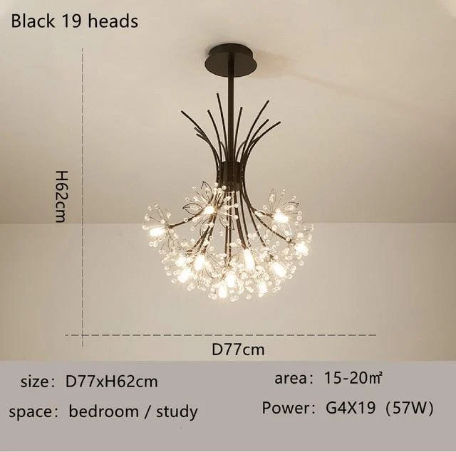 Bouquet Flower Chandelier Lighting Luxury Pendant Dining Room Decor -