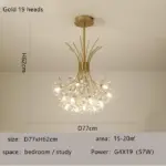 Bouquet Flower Chandelier Lighting Luxury Pendant Dining Room Decor