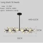 Bouquet Flower Chandelier Lighting Luxury Pendant Dining Room Decor