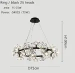 Bouquet Flower Chandelier Lighting Luxury Pendant Dining Room Decor