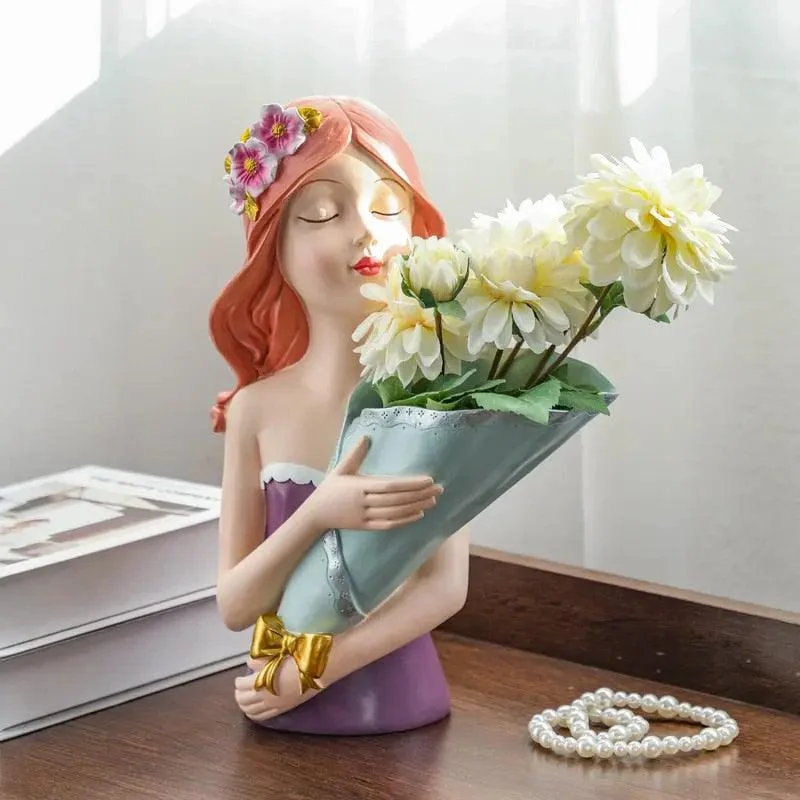 Bouquet Girl Sculpture -