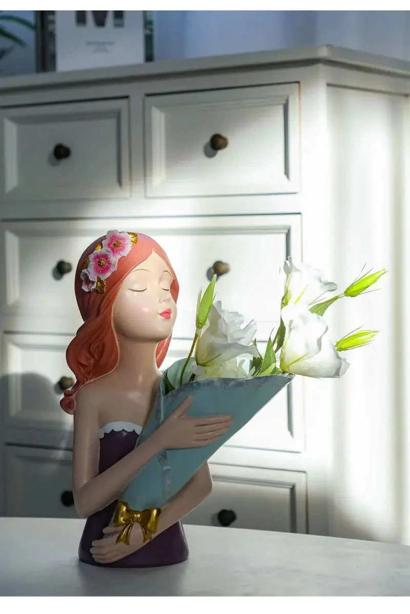 Bouquet Girl Sculpture -