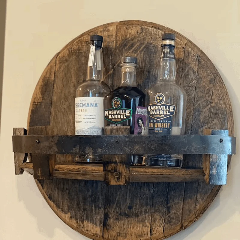 Bourbon Whiskey Barrel Shelf -  - #tag1#