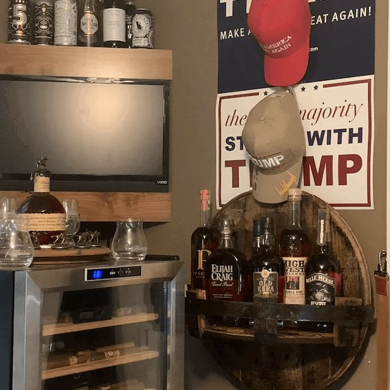 Bourbon Whiskey Barrel Shelf -  - #tag1#