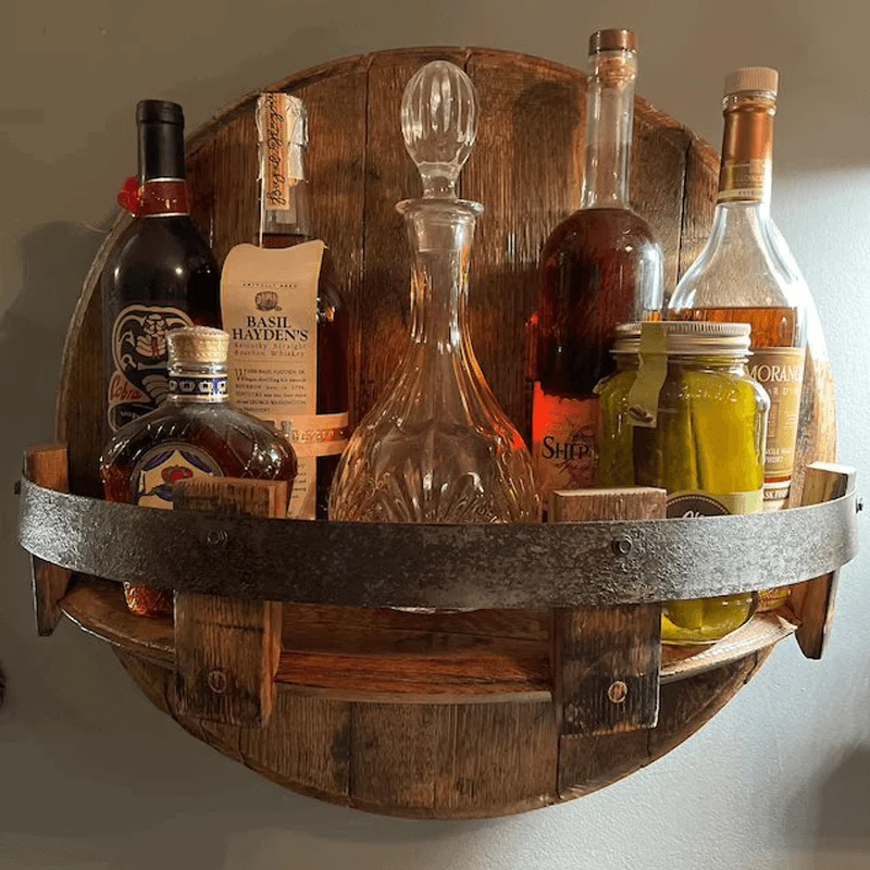 Bourbon Whiskey Barrel Shelf -  - #tag1#