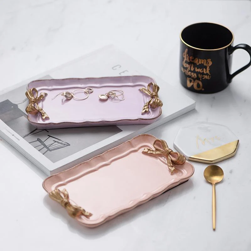Bowknot Resin Serving Tray -  - #tag1#