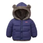 Boys Winter Puffer Coat With Fur Lining tag1