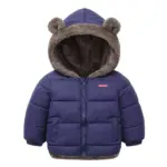 Boys Winter Puffer Coat With Fur Lining tag1