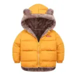 Boys Winter Puffer Coat With Fur Lining tag1