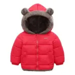 Boys Winter Puffer Coat With Fur Lining tag1