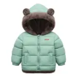 Boys Winter Puffer Coat With Fur Lining tag1