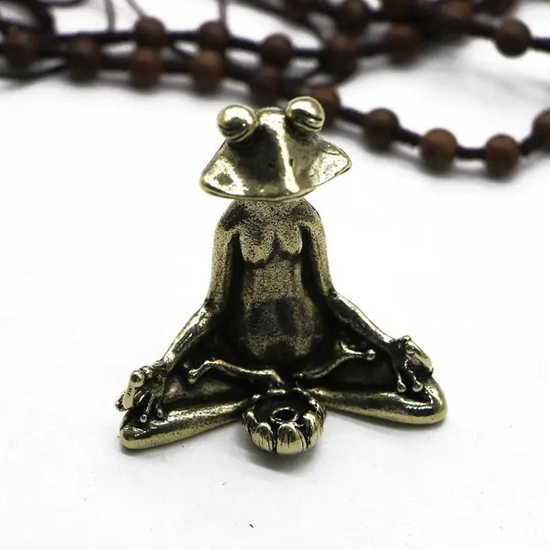 Brass Meditating Frog -