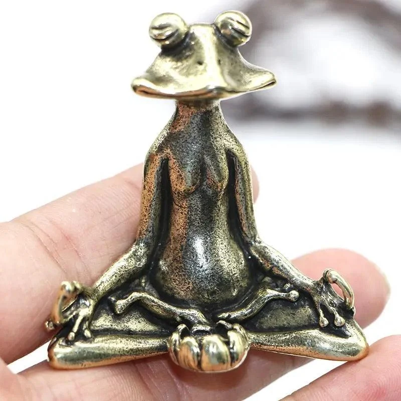 Brass Meditating Frog -