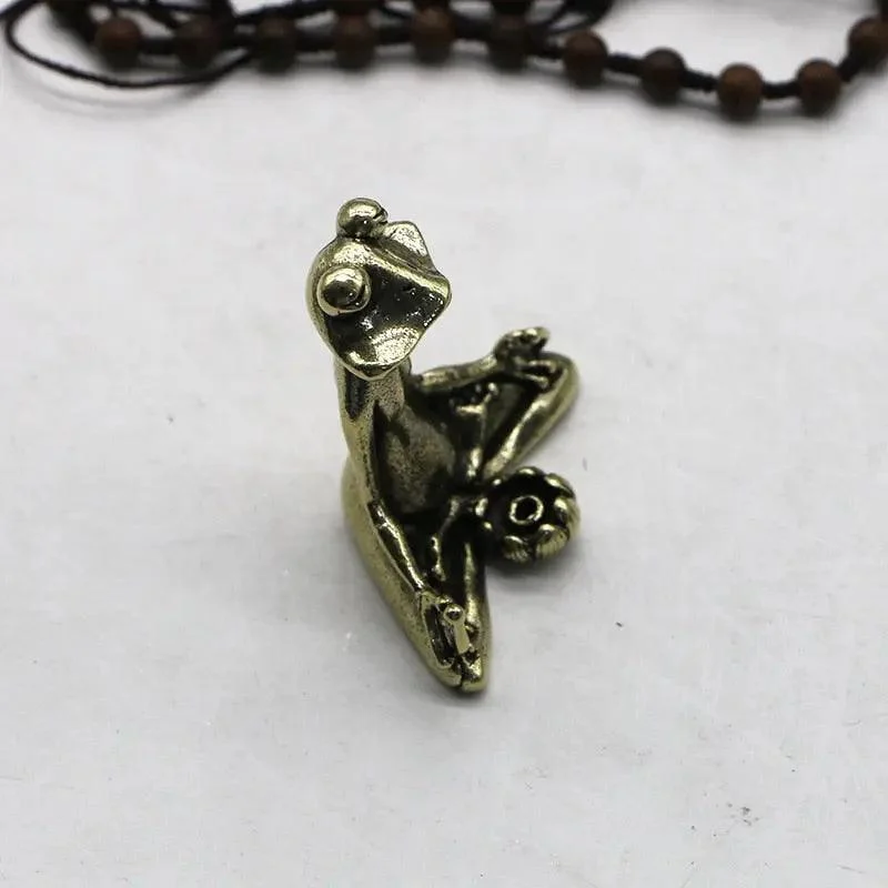 Brass Meditating Frog -