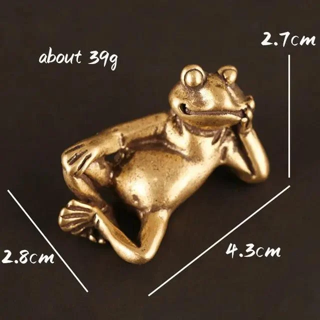 Brass Meditating Frog -