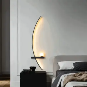 BrightArc Wall Light - Curved Wall Light LED - Arc Line Bedside Wall Lamp