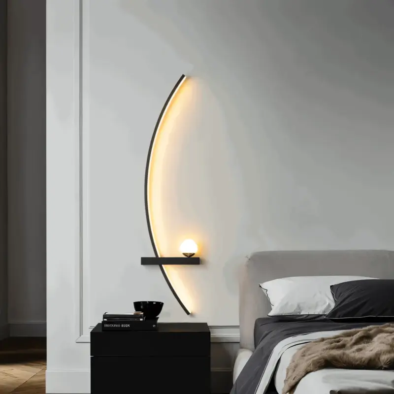 BrightArc Wall Light Curved Wall Light LED Arc Line Bedside Wall Lamp tag1