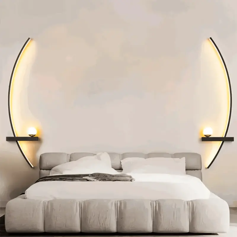 BrightArc Wall Light Curved Wall Light LED Arc Line Bedside Wall Lamp tag1
