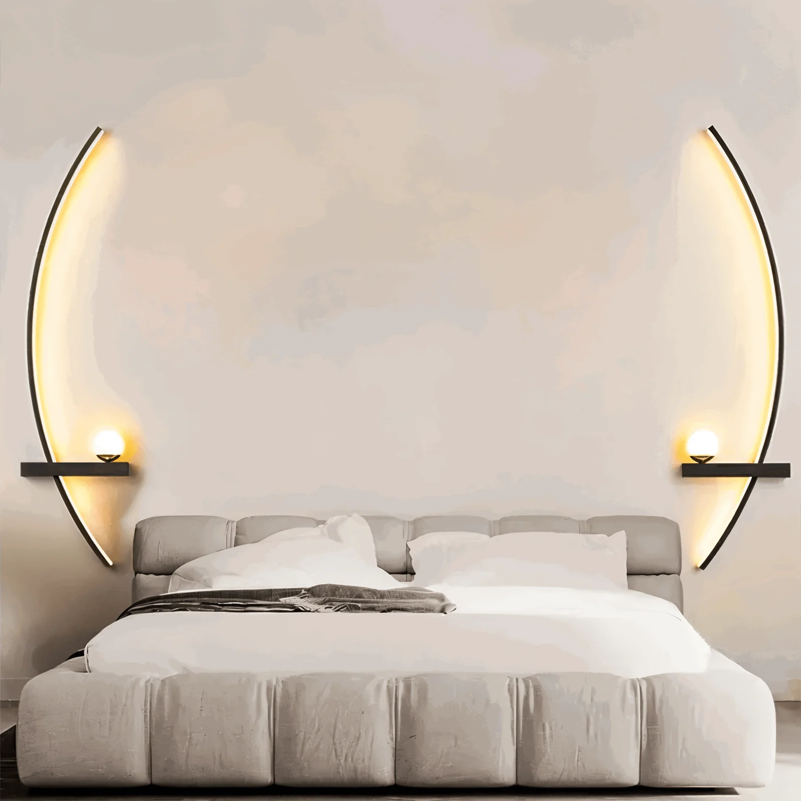 BrightArc Wall Light - Curved Wall Light LED - Arc Line Bedside Wall Lamp -  - #tag1#