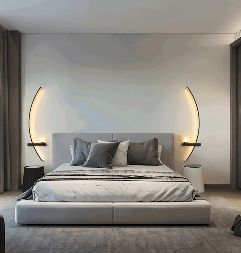 BrightArc Wall Light Curved Wall Light LED Arc Line Bedside Wall Lamp tag1