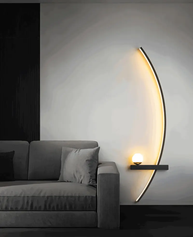 BrightArc Wall Light Curved Wall Light LED Arc Line Bedside Wall Lamp tag1