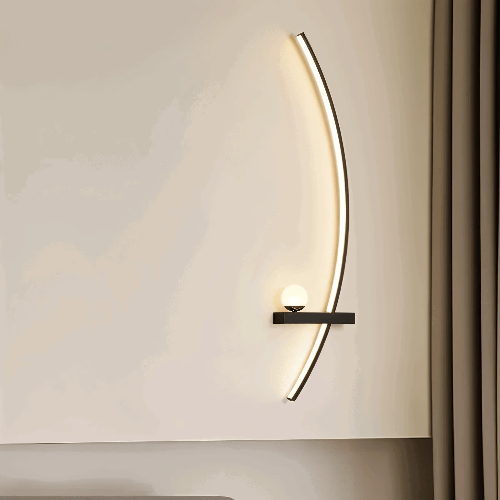 BrightArc Wall Light - Curved Wall Light LED - Arc Line Bedside Wall Lamp -  - #tag1#