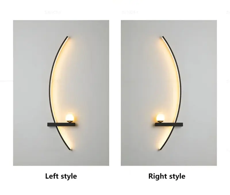 BrightArc Wall Light Curved Wall Light LED Arc Line Bedside Wall Lamp tag1