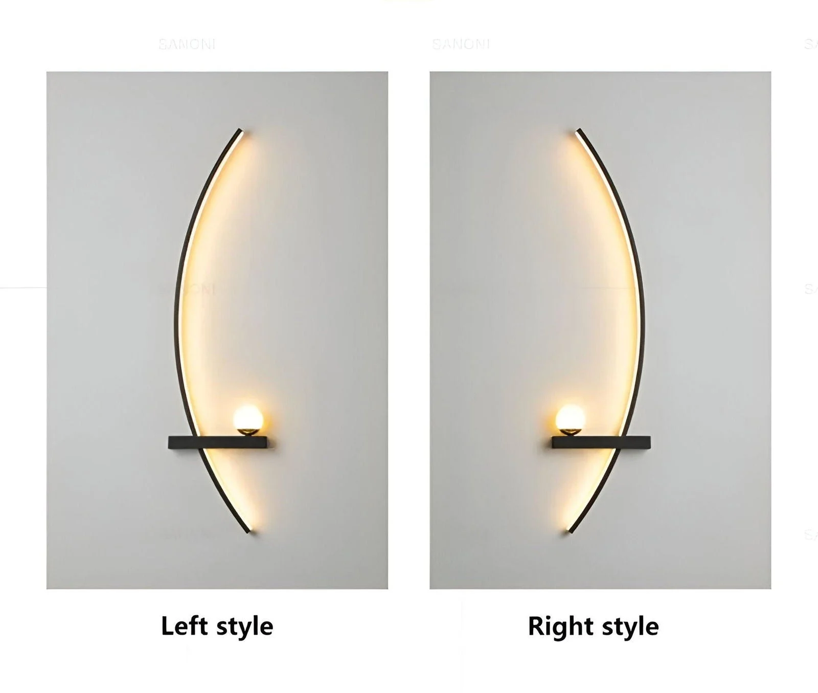 BrightArc Wall Light - Curved Wall Light LED - Arc Line Bedside Wall Lamp -  - #tag1#
