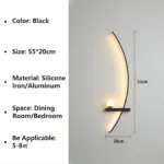 BrightArc Wall Light Curved Wall Light LED Arc Line Bedside Wall Lamp tag1