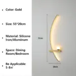 BrightArc Wall Light Curved Wall Light LED Arc Line Bedside Wall Lamp tag1